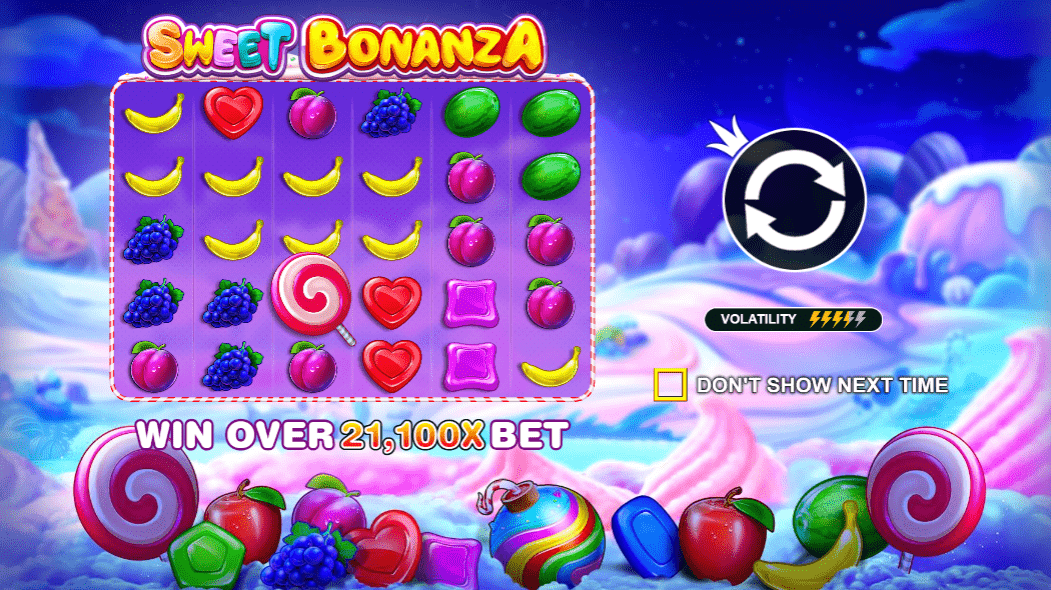 Experience the delightful taste of the Sweet Bonanza slot game