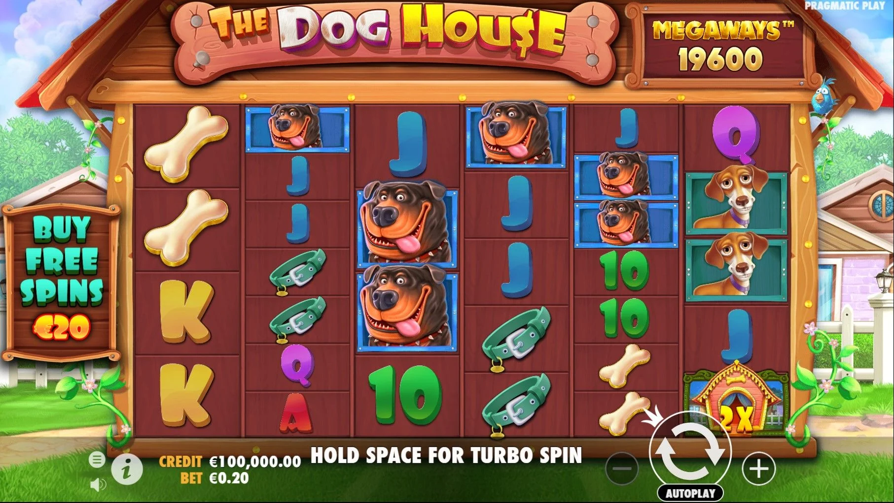 Demo for The Dog House Megaways Gameplay.